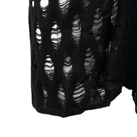 Pre Loved Alexander Mcqueen Vintage Distressed Knit Short Sleeve Pullover Women - Picture 5 of 6